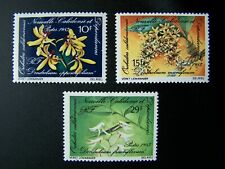 NEW CALEDONIA FLOWERS STAMPS 1983 YEAR COMPLETE SET, SCOTT # 482a-482c. MH, OG.