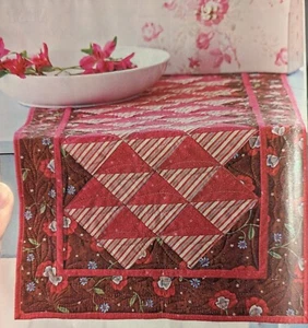 Savory Spicy Half Square triangle 19x40 table runner pattern DOWNLOAD + 1 Free - Picture 1 of 2