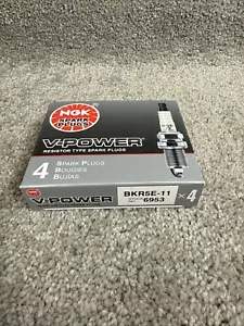NGK 6953 V-Power Spark Plug BKR5E11 Package of 4 - Foto 1 di 3