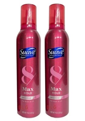 SUAVE Max MOUSSE Long Lasting Hold Unscented Hairspray Mousse Hair Gel (2 Pack) - Image 1 of 2