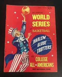 1957 College All-Americans vs. Harlem Globetrotters Basketball Program - Picture 1 of 3