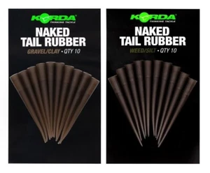 KORDA NAKED TAIL RUBBERS - GRAVEL/CLAY or WEED/SILT - Picture 1 of 1