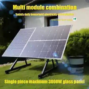 3000W 2000W 1000W Solar Panel 18VHigh Efficiency Rigid Power Bank Glass Charging - Picture 1 of 30