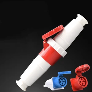 Conectores y enchufes industriales 63A/125A impermeables de 3/4/5 núcleos 3 FASES IP44 - Imagen 1 de 9