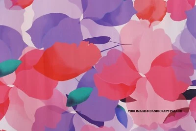 Soft Crepe Silk Dress Fabric Indian Digital Print Tang Suit Fabric Craft 3 Yard - Image 1 of 4