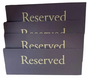 Vinyl 4” x 11” Brown and Gold RESERVED Sign lot - Picture 1 of 3