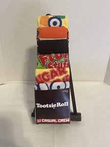 NEW Tootsie Roll 6 Pair CREW SOCKS Men Size 8-12 Blow Pop Charms Dots Sugar Baby - Picture 1 of 8