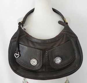 Bolso Hobo de Cuero Brighton Marrón Oscuro 14.5" X 7.5" X 2" - Imagen 1 de 6