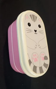 Sass & Belle rosa Kunststoff Nori Cat Kawaii Friend stapelbare Bento-Box, fehlender Riemen - Bild 1 von 10