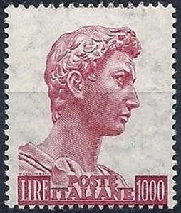 1957 ITALIA SAN GIORGIO 1000 LIRE VARIETà MNH ** - RR11542 - Bild 1 von 1