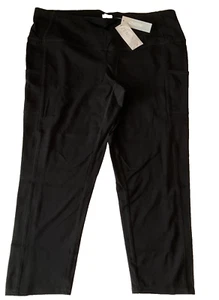 Chicos Zenergy So Slimming Leggings Womens Size 16/18 Cropped Black Pockets - Picture 1 of 16