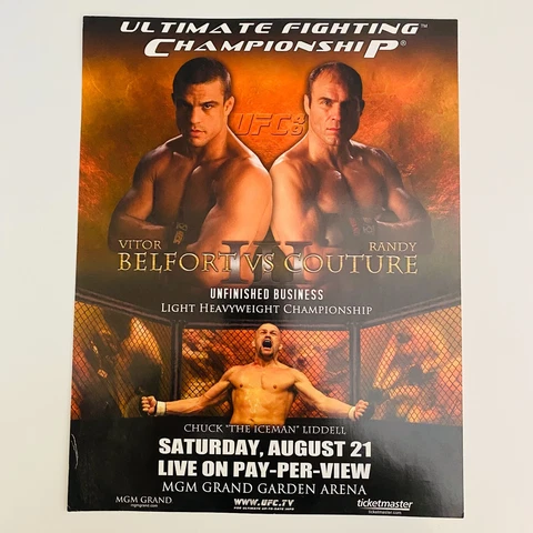 OFFICIAL ZUFFA ERA UFC MINI POSTER OF UFC 49 BELFORT VS COUTURE CHUCK LIDELL Cover