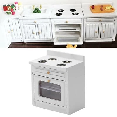 1:12 Miniatura casa delle bambole Mobili Cucina Armadio Da Cucina in Legno, Casa - Immagine 1 di 4