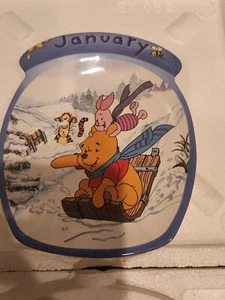 Winnie the Pooh "The Whole Year Through" Collector Plate - January - Picture 1 of 3