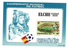 82 Elche World Championship Football Souvenir Leaf No Post Value