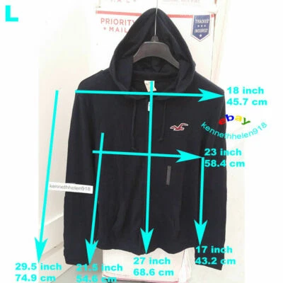 SUÉTER CÁRDIGAN HOLLISTER CREMALLERA COMPLETA CON CAPUCHA PARA HOMBRE TALLA GRANDE Foto 1 de 4