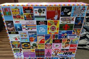 Remarks Jigsaw Puzzle 1500pc The 1970s Collage Sealed Charlies Angels 7up Snoopy - Picture 1 of 3