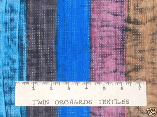 Tela ROWAN Algodón Rayas Azul Amarillo Rosa 1/2 Yarda Foto 1 de 1