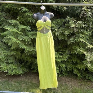 Xtreme Gown Dress Apple Green %100 Silk Designer Size 6 Vintage NEW with tag - Picture 1 of 9