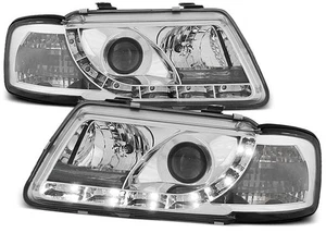 headlights for AUDI A3 8L 1996 1997 1998 1999 2000 daylight chrome LHD - Picture 1 of 1