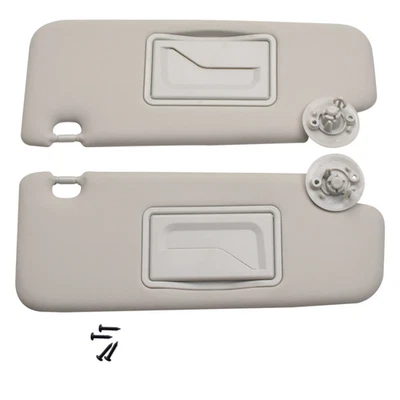 Pair Set Left+Right Gray Sun Visor With Mirror For Chevrolet 2012-2020 Sonic ** - Image 1 of 4