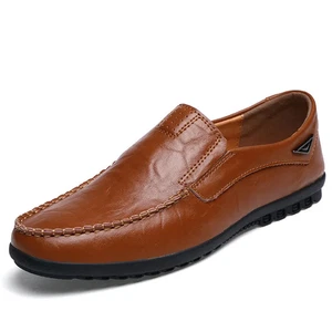 Men's Casual Shoes Genuine Leather Moccasins Breathable Slip on Driving Shoes - Picture 1 of 11