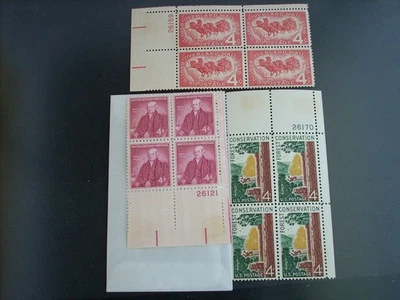 U.S.SCOTT #1120,21,22-4 CENT PLATE BLOCK,UNUSUAL F/ALL 4 TO BE WELL CENTER,MNHOG - Image 1 of 2