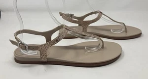 New Vince Camuto Size 8 (41) US 11 nude leather toe post summer strappy sandals - Picture 1 of 13