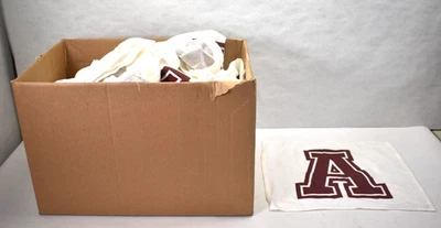 Lot of 113 Pro Towels Letter A Hand Towels Cloth Red/White Branded Logo 15"x18" - Image 1 of 4