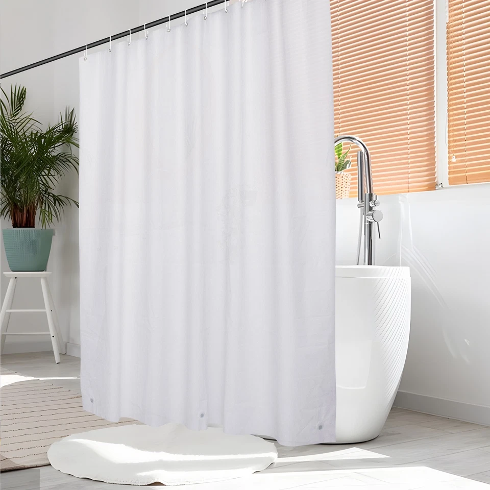 Forro de cortina de ducha blanco resistente al moho PEVA 70x72" RAY STAR Foto 1 de 4
