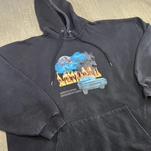 Vintage Supernatural Hoodie Adult 3XL Movie TV Show Promo Hanes Flames Y2K 90s - Picture 1 of 9
