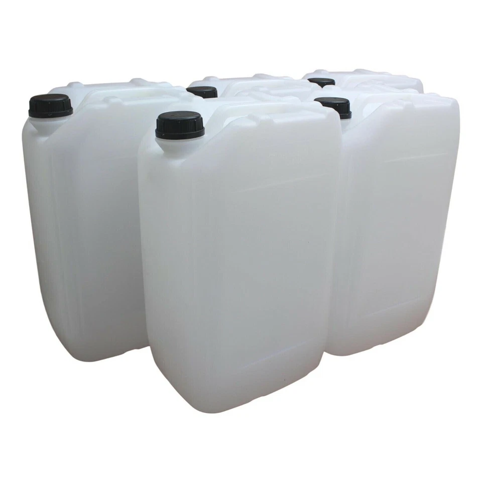 4 x 25L LITRE PLASTIC WATER CONTAINER CARRIER FOOD DRUM JERRYCAN JERRICAN  - Image 1 of 1