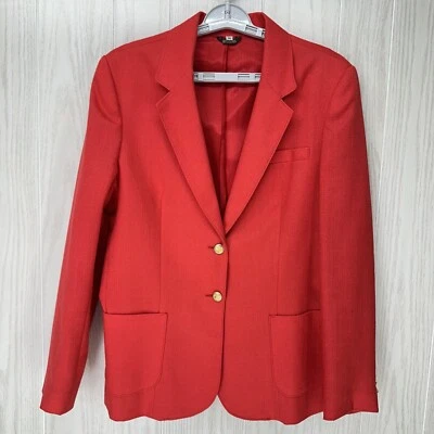 Chaqueta Blazer Boundary Waters Daytons Mujer Talla 16 Rojo Sarga Forrada Bolsillos Foto 1 de 4
