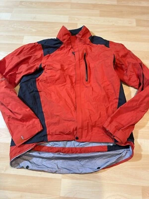 Novara Cycling Mountain Bike Windbreaker Pocket Rain Jacket Men's Large Orange - Image 1 of 4