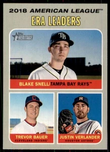 2019 TOPPS HERITAGE JUSTIN VERLANDER/TREVOR BAUER/BLAKE SNELL HOUSTON - Picture 1 of 2