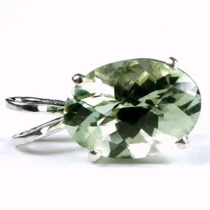 Colgante de plata esterlina 925, amatista verde (prasiolita), SP040 - Imagen 1 de 4