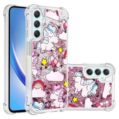 For Various Phone Quicksand Unicorn Cute Cartoon Shockproof Case Cover Back Hot - Image 1 of 4
