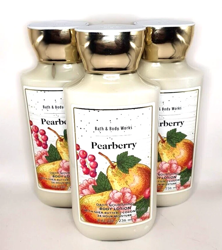 BATH AND BODY WORKS LOCIÓN CORPORAL PEARBERRY 8 FL OZ (JUEGO DE 3) Foto 1 de 1