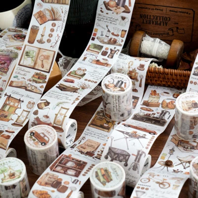 Diario diario basura washi tape tienda camping vintage pegatinas decorativas arte artesanía Foto 1 de 4