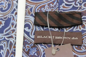 2575) NEW BLACK BROWN 1826 MEN'S TIE 100% SILK MADE IN CHINA - Picture 1 of 4
