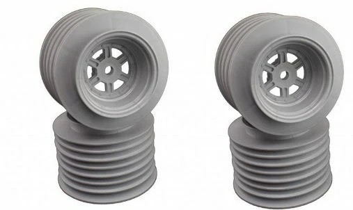 DE Racing Gambler Rear Sprint Wheels with 12mm Hex AE Associated TLR Silver - Image 1 of 1