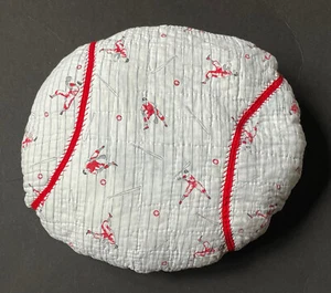*RARE Unique Handmade Vintage DECORATIVE BASEBALL Pillow SPORTS Cute~ - Picture 1 of 6