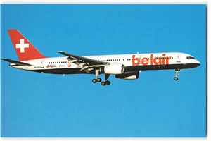 Postcard Airline BELAIR AIRLINES Boeing 757-2G5 BUCHairCARD Unposted CC10. - Picture 1 of 2