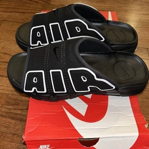 Nike Air More Uptempo Black Slides Men's Sz 15 DV2137-001 - Picture 1 of 5