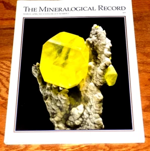 MINERALOGISCHE SCHALLPLATTE Sizilien Schwefel China Mineral Miniaturansicht Mineralien 2012 Vol 43 - Bild 1 von 4
