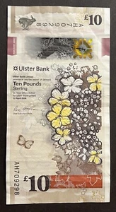 NORTHERN IRELAND 2018 : 10 Pounds, Ulster Bank, Serial #AH709298 - Picture 1 of 2