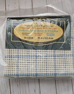 MCG Textiles 3.75 Graph N' Latch Rug Canvas 36x60 In NOS - Picture 1 of 3