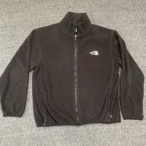 The North Face Jacke Herren Medium schwarz durchgehender Reißverschluss Fleece Gletscher Pullover RN#61661 - Bild 1 von 6