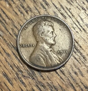 1911 Wheat Cent Error Clog or Cud On "9" - Picture 1 of 2