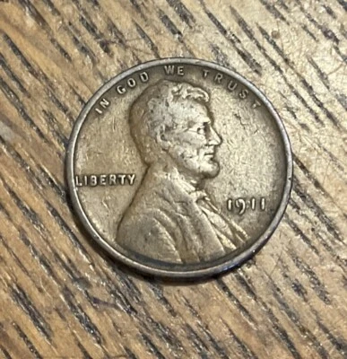 1911 Wheat Cent Error Clog or Cud On "9" - Image 1 of 2